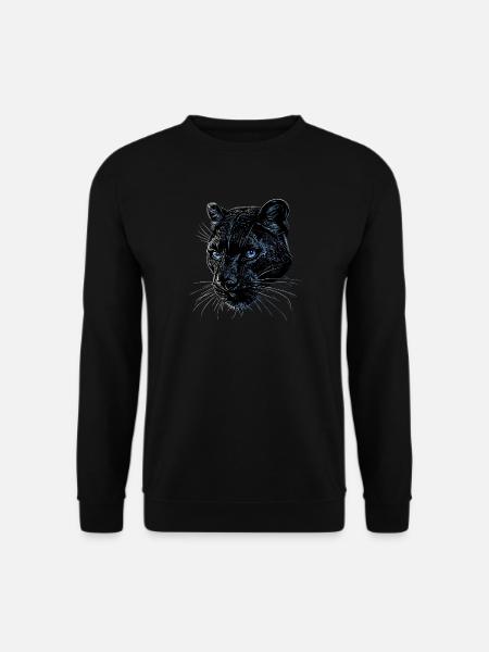 Panther Leopard Raubkatze Süße Großkatze Panter - Unisex Pullover - Schwarz