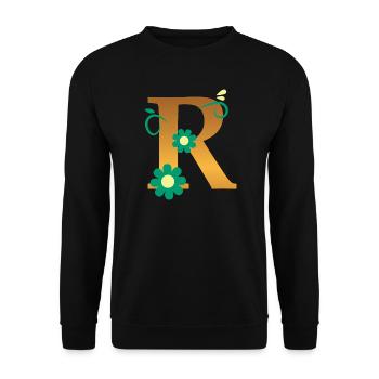 R - Sweat-shirt Unisexe - noir - Devant - Alina (178cm) & Michal (187cm)