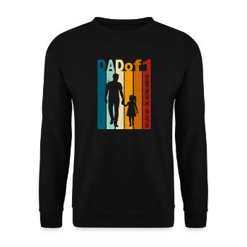 Cadeau Papa & Fille Vintage Design Fête des Pères - Sweat-shirt Unisexe - noir - Devant - Alina (178cm) & Michal (187cm)