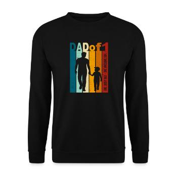 Cadeau papa et fils – Design vintage pour la fête des pères - Sweat-shirt Unisexe - noir - Devant - Alina (178cm) & Michal (187cm)