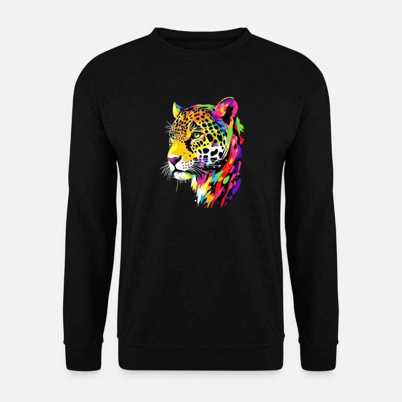 Jaguar Raubkatze Panther Wilde Katze Süßer Jaguar - Unisex Pullover - Schwarz
