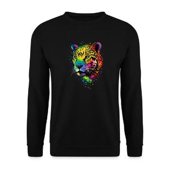Jaguar Big Cat Panther Wild Cat Cute Jaguar - Unisex Sweatshirt - black - Front - Alina (178cm) & Michal (187cm)