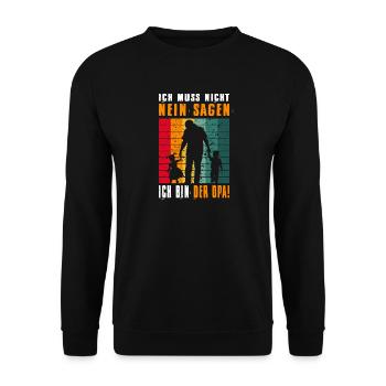 Bester Opa Der Welt Geschenk Großvater - Unisex Pullover - Schwarz - Vorne - Alina (178cm) & Michal (187cm)