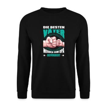 Bester Opa Der Welt Geschenk Großvater - Unisex Pullover - Schwarz - Vorne - Alina (178cm) & Michal (187cm)