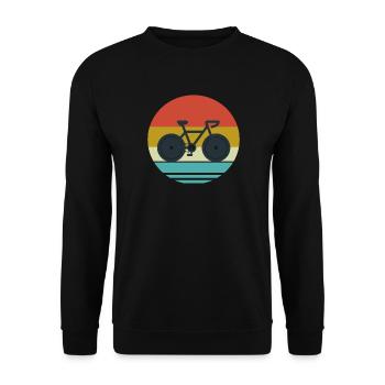 Retro Bicycle T-Shirt Vintage Cycling Bike Gifted - Unisex Sweatshirt - black - Front - Alina (178cm) & Michal (187cm)
