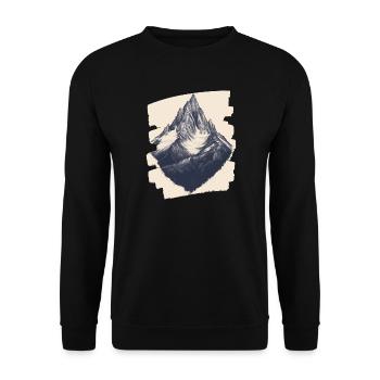 Mountains Climbing Climbers Hiking - Unisex Sweatshirt - black - Front - Alina (178cm) & Michal (187cm)