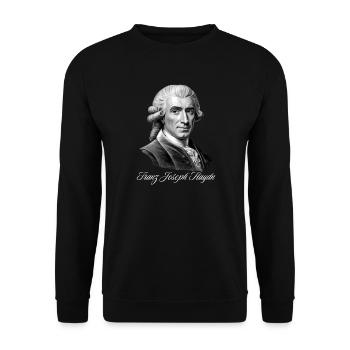 Franz Joseph Haydn - Composer Portrait - Unisex Sweatshirt - black - Front - Alina (178cm) & Michal (187cm)