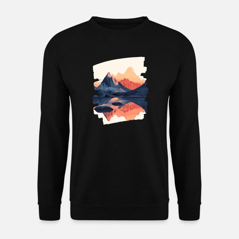 Berge Klettern Kletterer Wandern - Unisex Pullover - Schwarz