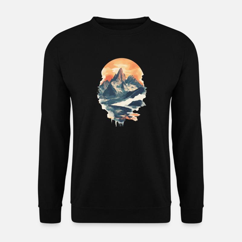Berge Klettern Kletterer Wandern - Unisex Pullover - Schwarz