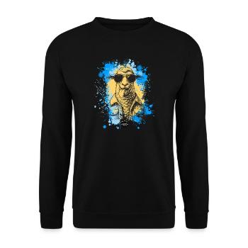 Mode bêlement : Activé - Sweat-shirt Unisexe - noir - Devant - Alina (178cm) & Michal (187cm)