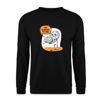 Gehirn. Einige Montage erforderlich. - Unisex Pullover - Schwarz - Vorne - Alina (178cm) & Michal (187cm)