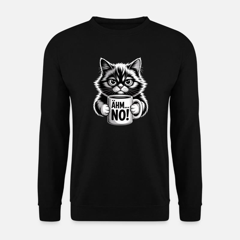 Mikrometer... Nej! Kat Med Kaffe Humor - Unisex sweater - sort