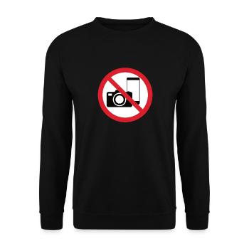 No Photos Icon - Unisex Sweatshirt - black - Front - Alina (178cm) & Michal (187cm)