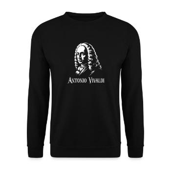 Antonio Vivaldi Compositeur Musique classique - Sweat-shirt Unisexe - noir - Devant - Alina (178cm) & Michal (187cm)