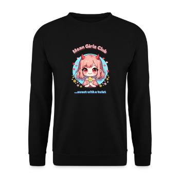 cute devil mean girl kawaii summer - Unisex Sweatshirt - black - Front - Alina (178cm) & Michal (187cm)