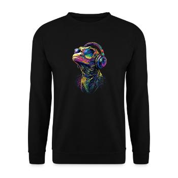 Monitor lizard, reptile, Komodo dragon, banded monitor lizard, lizard - Unisex Sweatshirt - black - Front - Alina (178cm) & Michal (187cm)