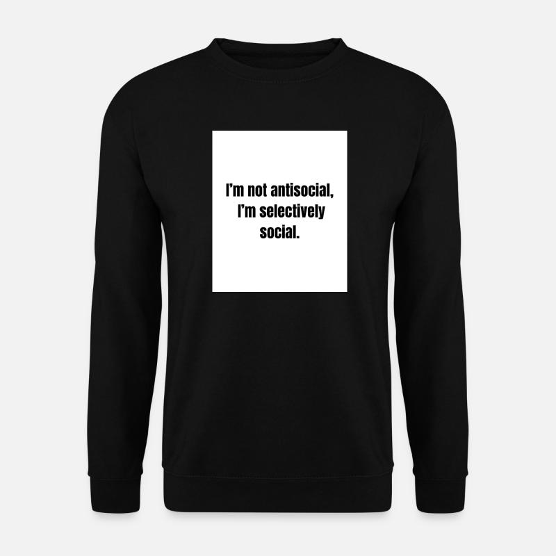 Selectively Social – Introvert Definition - Unisex Sweatshirt - black