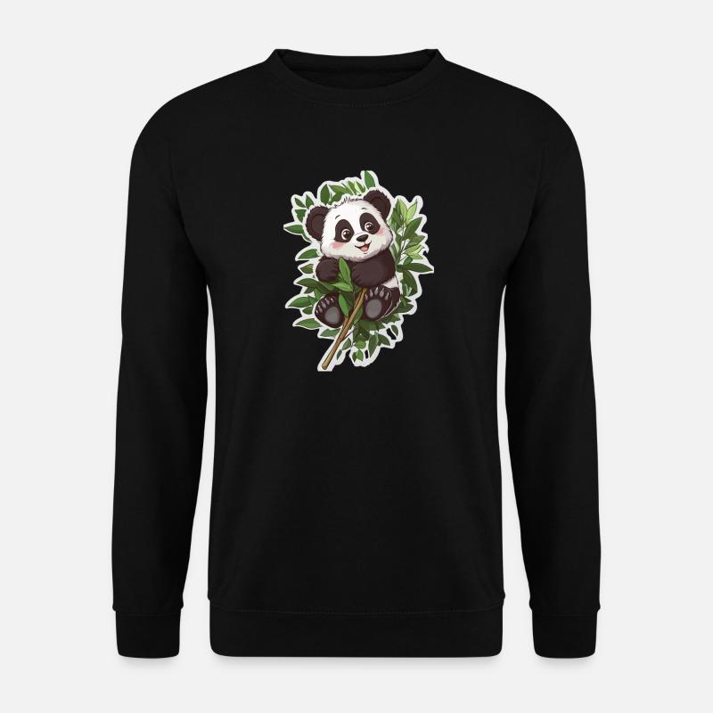 Süsser Pandabär - Unisex Pullover - Schwarz