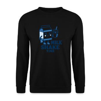Milk Shake - Unisex Pullover - Schwarz - Vorne - Alina (178cm) & Michal (187cm)