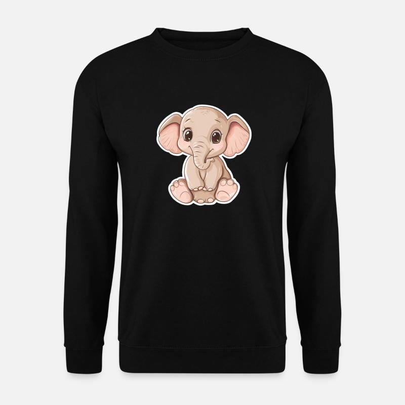 Elefant - Unisex Pullover - Schwarz