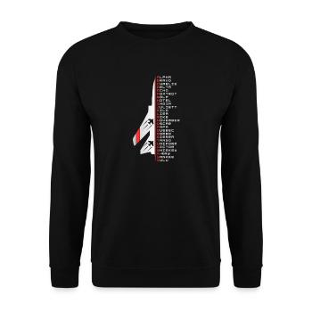 Phonetic alphabet - Unisex Sweatshirt - black - Front - Alina (178cm) & Michal (187cm)