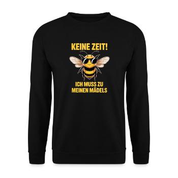 Abeilles pas le temps que j’ai d’aller chez mes filles apicultrices - Sweat-shirt Unisexe - noir - Devant - Alina (178cm) & Michal (187cm)