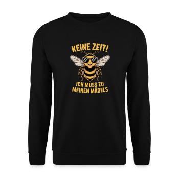 Abeilles pas le temps que j’ai d’aller chez mes filles apicultrices - Sweat-shirt Unisexe - noir - Devant - Alina (178cm) & Michal (187cm)