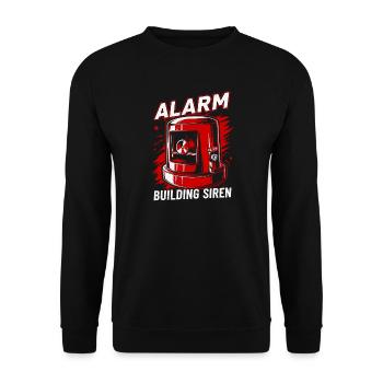 Siren – Alarm - Unisex Sweatshirt - black - Front - Alina (178cm) & Michal (187cm)
