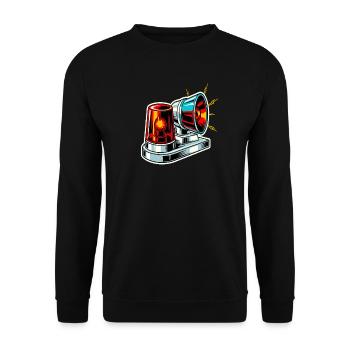 Fire Siren Warning Light - Unisex Sweatshirt - black - Front - Alina (178cm) & Michal (187cm)