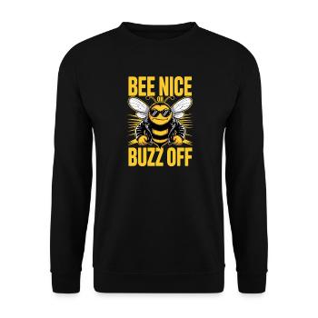 Abeille Apiculteur Abeille Nice Ou Buzz Off Apiculteur - Sweat-shirt Unisexe - noir - Devant - Alina (178cm) & Michal (187cm)