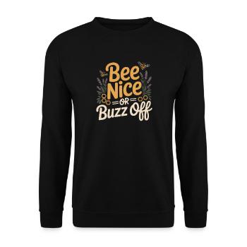 Abeille Apiculteur Abeille Nice Ou Buzz Off Apiculteur - Sweat-shirt Unisexe - noir - Devant - Alina (178cm) & Michal (187cm)