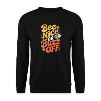 Abeille Apiculteur Abeille Nice Ou Buzz Off Apiculteur - Sweat-shirt Unisexe - noir - Devant - Alina (178cm) & Michal (187cm)