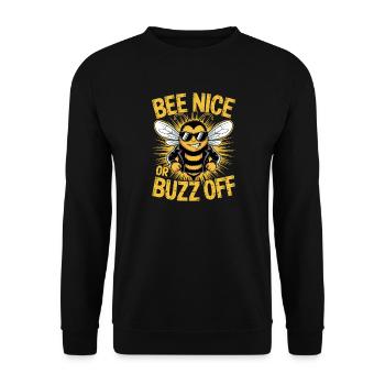 Abeille Apiculteur Abeille Nice Ou Buzz Off Apiculteur - Sweat-shirt Unisexe - noir - Devant - Alina (178cm) & Michal (187cm)