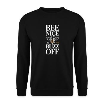 Abeille Apiculteur Abeille Nice Ou Buzz Off Apiculteur - Sweat-shirt Unisexe - noir - Devant - Alina (178cm) & Michal (187cm)