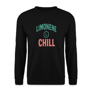 Limonene & Chill Citrus Vibes - Unisex Sweatshirt - black - Front - Alina (178cm) & Michal (187cm)