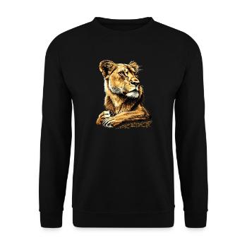 Lioness Lioness Mom Lioness Lionesses Mom Wild Lions - Unisex Sweatshirt - black - Front - Alina (178cm) & Michal (187cm)