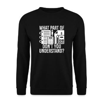 quelle partie de ne comprenez-vous pas - Sweat-shirt Unisexe - noir - Devant - Alina (178cm) & Michal (187cm)