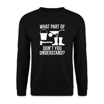 quelle partie de ne comprenez-vous pas - Sweat-shirt Unisexe - noir - Devant - Alina (178cm) & Michal (187cm)