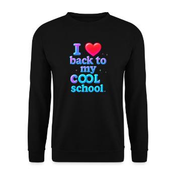 Neon rétro design de la rentrée scolaire - Sweat-shirt Unisexe - noir - Devant - Alina (178cm) & Michal (187cm)