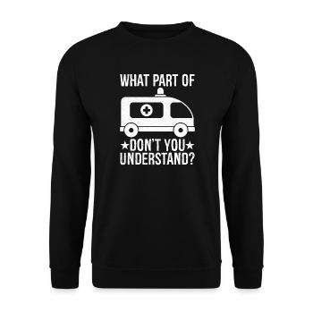 quelle partie de ne comprenez-vous pas - Sweat-shirt Unisexe - noir - Devant - Alina (178cm) & Michal (187cm)