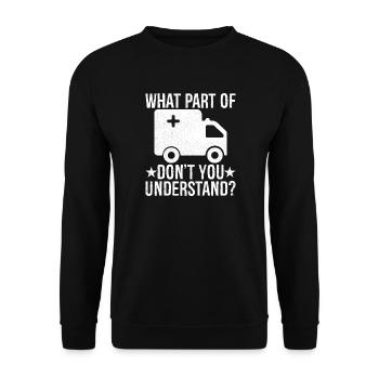 quelle partie de ne comprenez-vous pas - Sweat-shirt Unisexe - noir - Devant - Alina (178cm) & Michal (187cm)