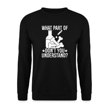 quelle partie de ne comprenez-vous pas - Sweat-shirt Unisexe - noir - Devant - Alina (178cm) & Michal (187cm)