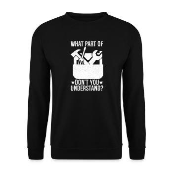 quelle partie de ne comprenez-vous pas - Sweat-shirt Unisexe - noir - Devant - Alina (178cm) & Michal (187cm)