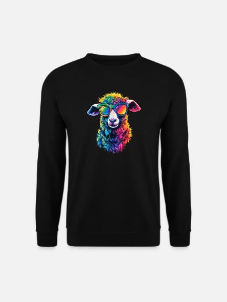 Schaf Lamm Schäfchen Hausschaf Schäfer Süße Schafe - Unisex Pullover - Schwarz