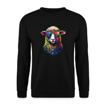 Mouton Agneau Mouton Mouton domestique Berger Mouton doux - Sweat-shirt Unisexe - noir - Devant - Alina (178cm) & Michal (187cm)