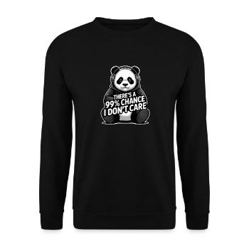 There Is a 99% Chance I Dont Care - Unisex Sweatshirt - black - Front - Alina (178cm) & Michal (187cm)
