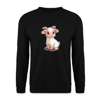 Chèvre - Sweat-shirt Unisexe - noir - Devant - Alina (178cm) & Michal (187cm)