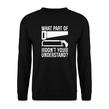 quelle partie de ne comprenez-vous pas - Sweat-shirt Unisexe - noir - Devant - Alina (178cm) & Michal (187cm)