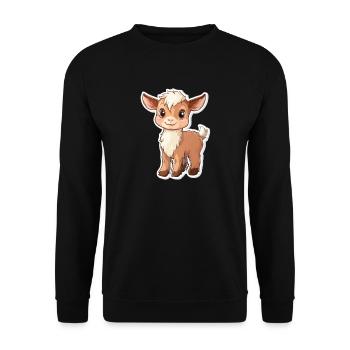 Ziege - Unisex Pullover - Schwarz - Vorne - Alina (178cm) & Michal (187cm)