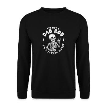 Squelette humoristique papa blague design papa bod - Sweat-shirt Unisexe - noir - Devant - Alina (178cm) & Michal (187cm)